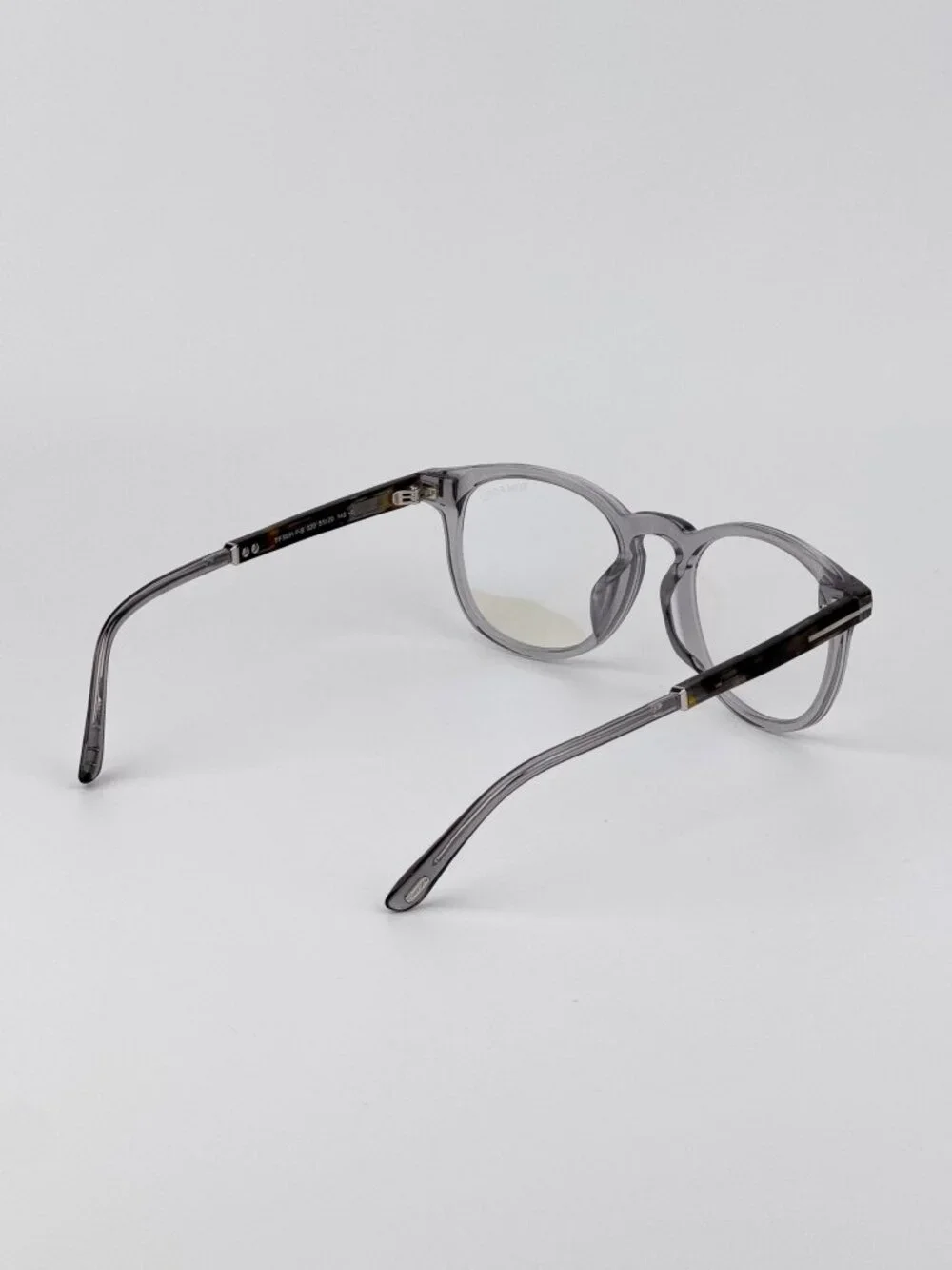 Tom Ford FT5891-F-B 020 Unisex Eyeglasses Grey Round Frame Blue Light Block